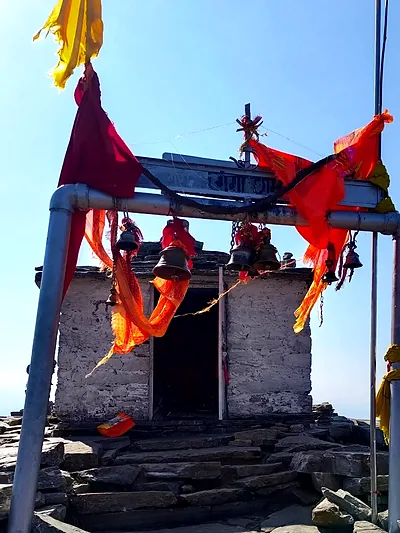 Tungnath temple on the ridge to Chandrashila, Uttarakhand