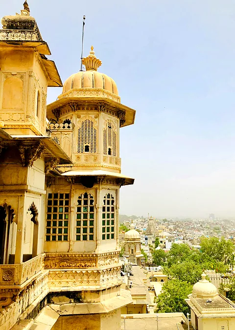 Domed balconies of the City Palace, Udaipur